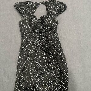 Guess Black and White Polka Dot Dress